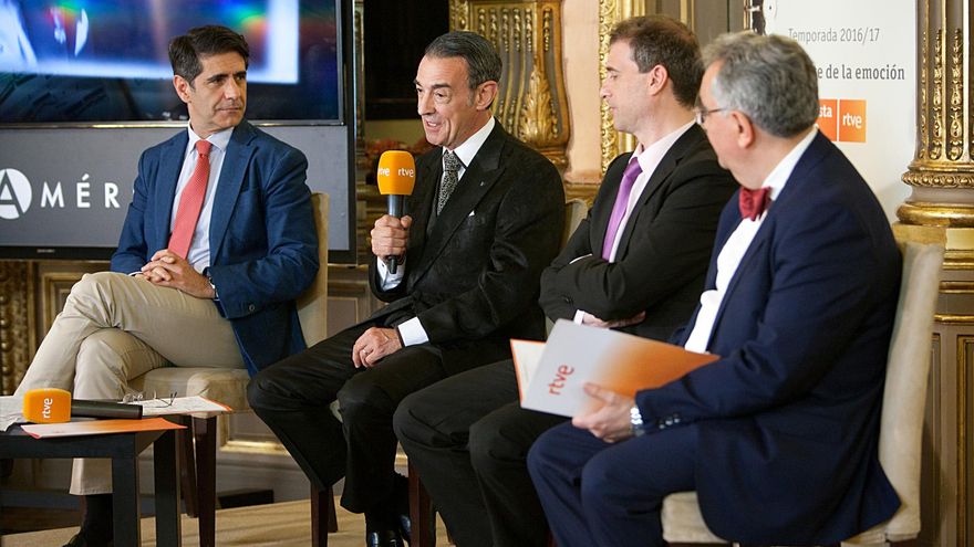 Miguel Ángel Gómez-Martínez en la presentación de la temporada 2016-2017 de la Orquesta y Coro RTVE