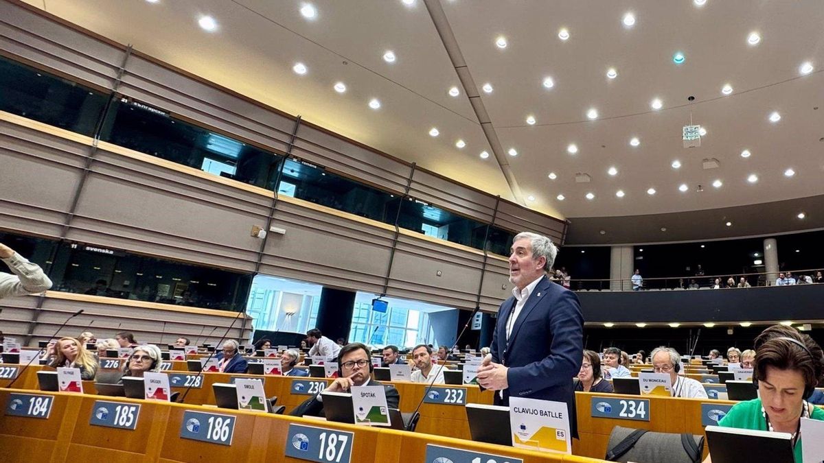 El presidente de Canarias, Fernando Clavijo, durante el Comité Europeo de las Regiones.
