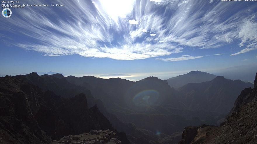 Desplome de temperatura en la cima de La Palma: bajo cero en  el entorno del Roque