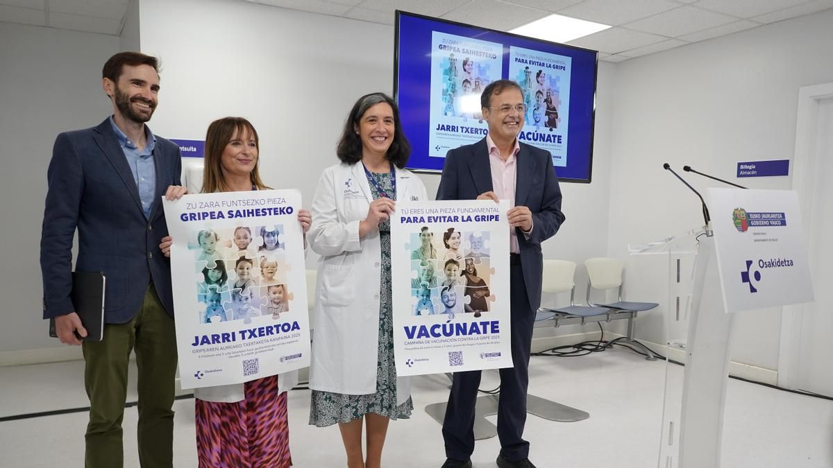 Osakidetza abre el lunes la vacunación de la gripe a mayores de 60 años y menores de 5 con 200 enfermeras más