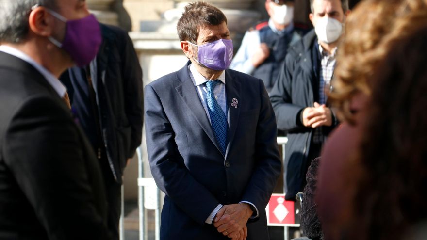 Albert Batlle, en una concentración este miércoles