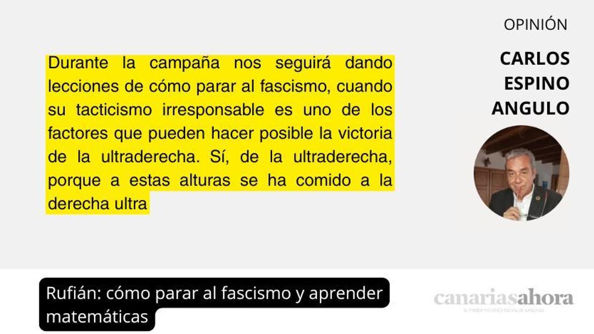 Rufián: cómo parar al fascismo y aprender matemáticas