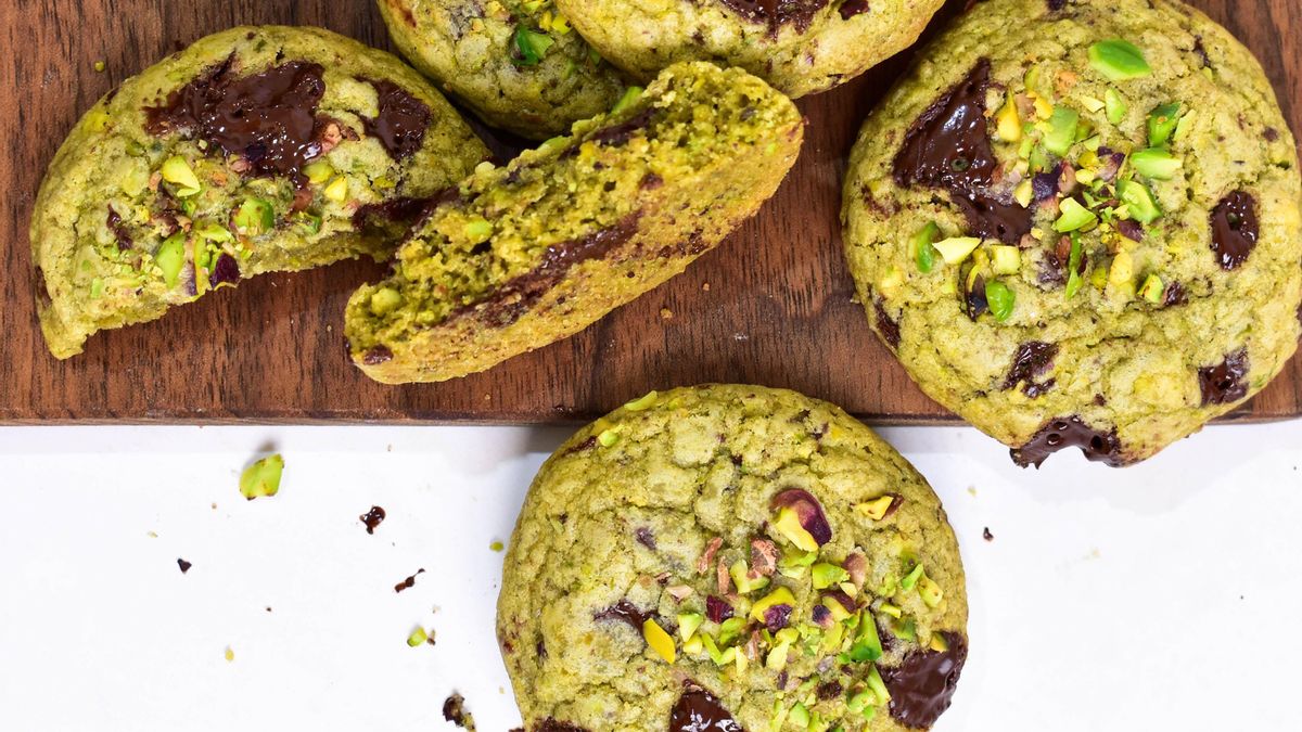 Galletas de avena y pistacho decoradas