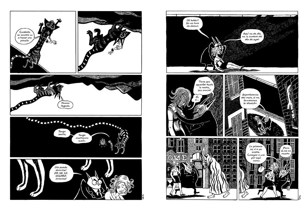 Varias viñetas de 'El señor Búho y el País de los Muertos'