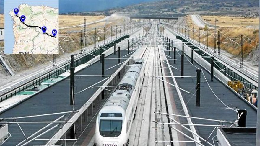 Con el nuevo desvío de Valladolid a Olmedo, los AVE del Este de España irán a Galicia por Zamora.