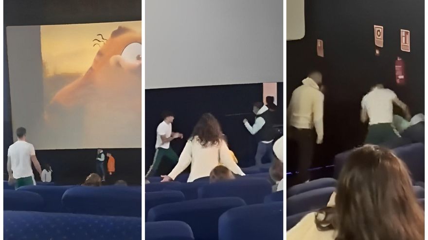 Pelea tras un caso de violencia de género durante la proyección de una película infantil en un cine de León