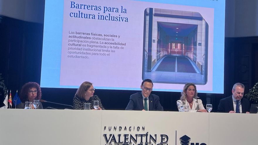 Presentación del estudio sobre la accesibilidad en el ámbito cultural de las personas con discapacidad, elaborado por los investigadores de la Universidad Pablo de Olavide, en la Fundación Valentín de Madiaraga.