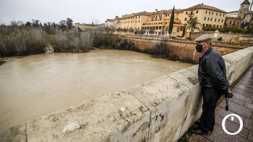 La crecida del río Guadalquivir a su paso por Córdoba