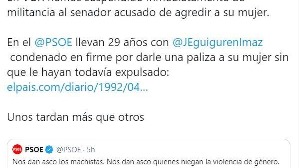 El senador de Vox en Ceuta investigado por violencia de género renuncia a su acta en el Senado