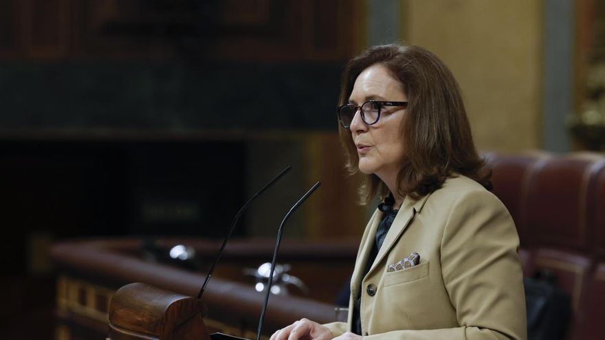 La diputada de Vox Carina Mejías interviene en el pleno extraordinario del Congreso