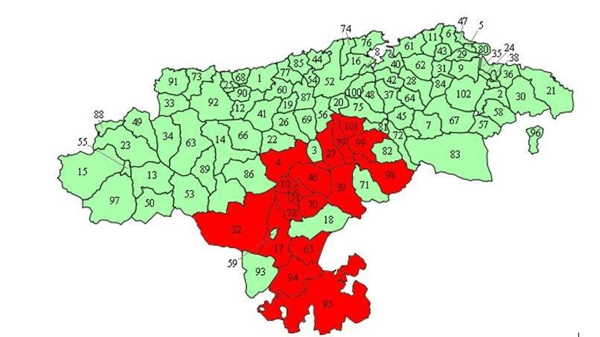 Municipios afectados por el proyecto eólico de Aguayo