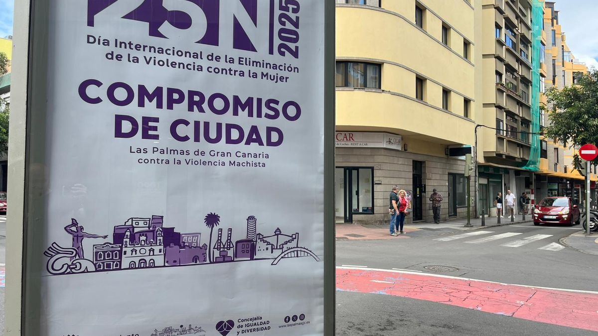 Cartel de la campaña del 25N en Las Palmas de Gran Canaria.