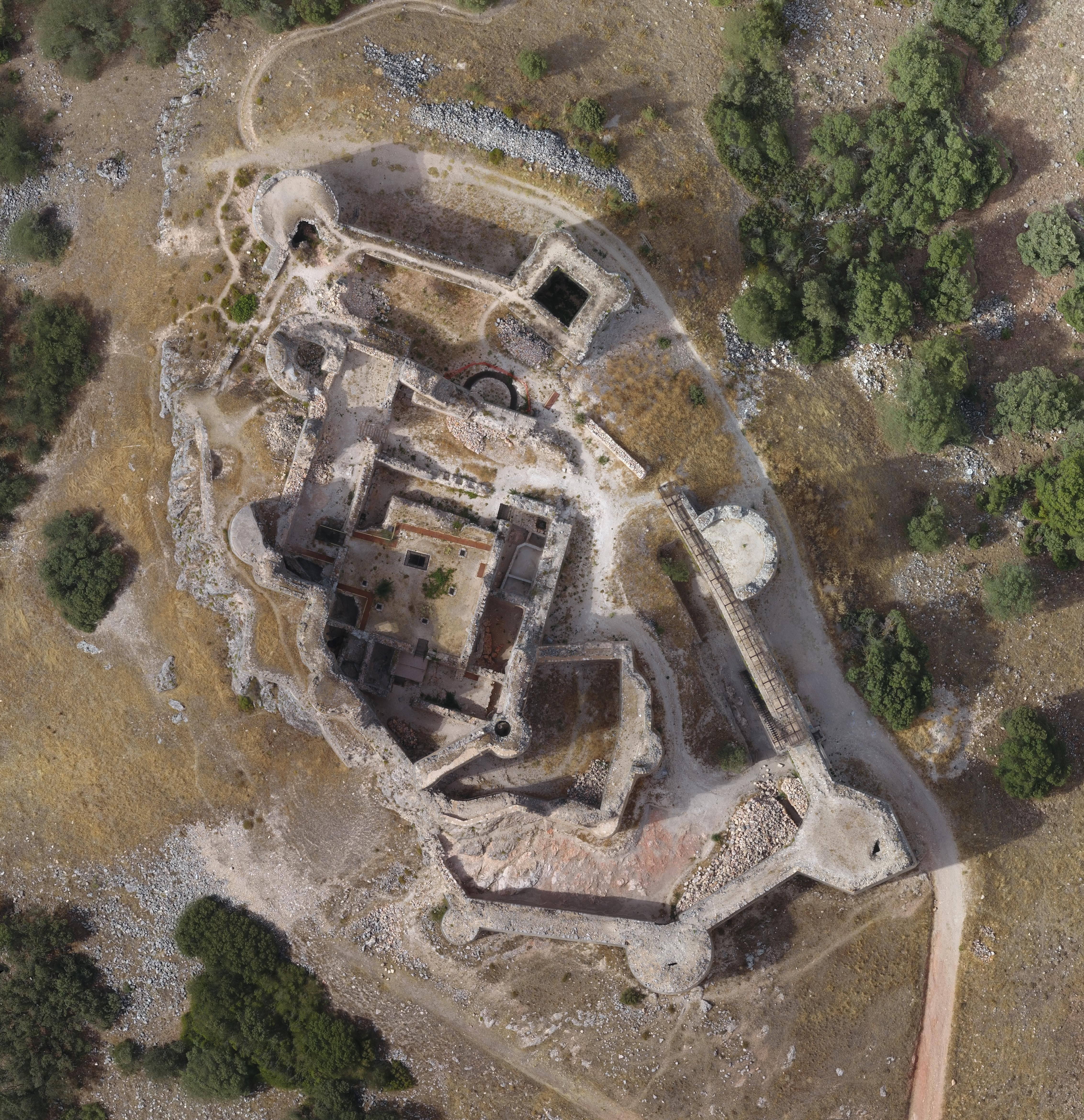 Aerofotografía del castillo de Almenara