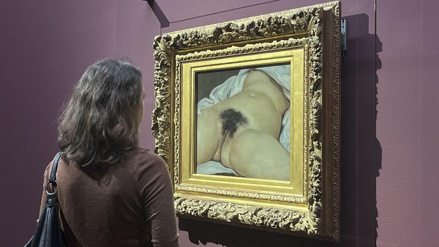 'El origen del mundo', de Gustave Courbet en una exposición en Viena.