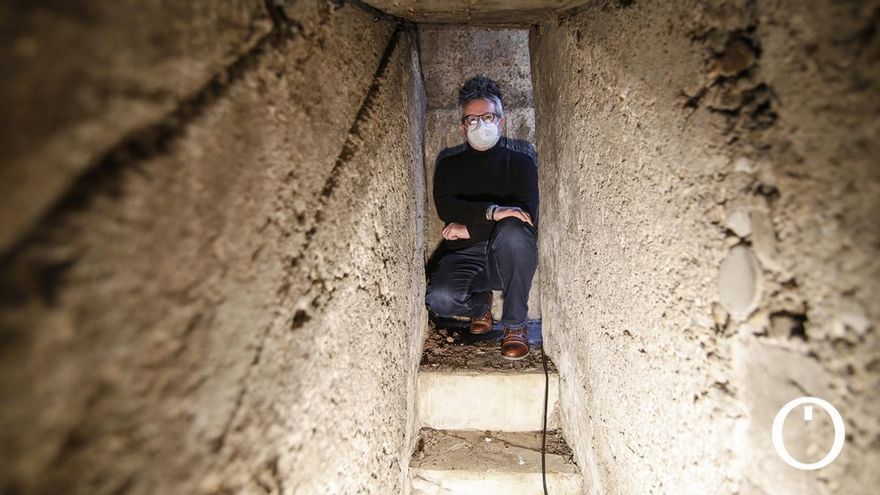 Un refugio de la Guerra Civil conservado en el patio de casa