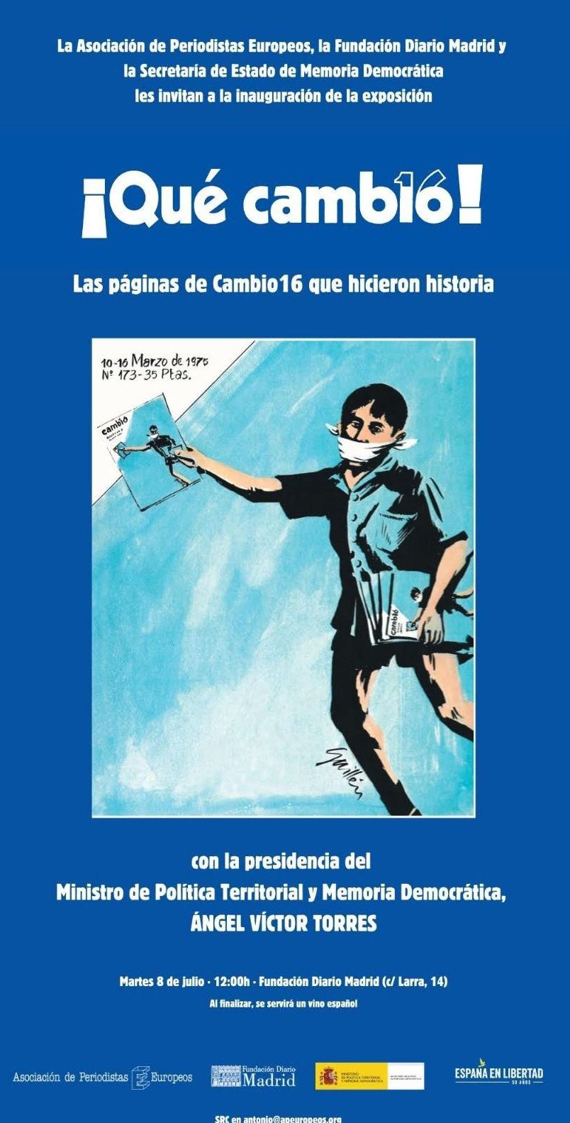 Cartel de la exposición '¡Qué cambio!'