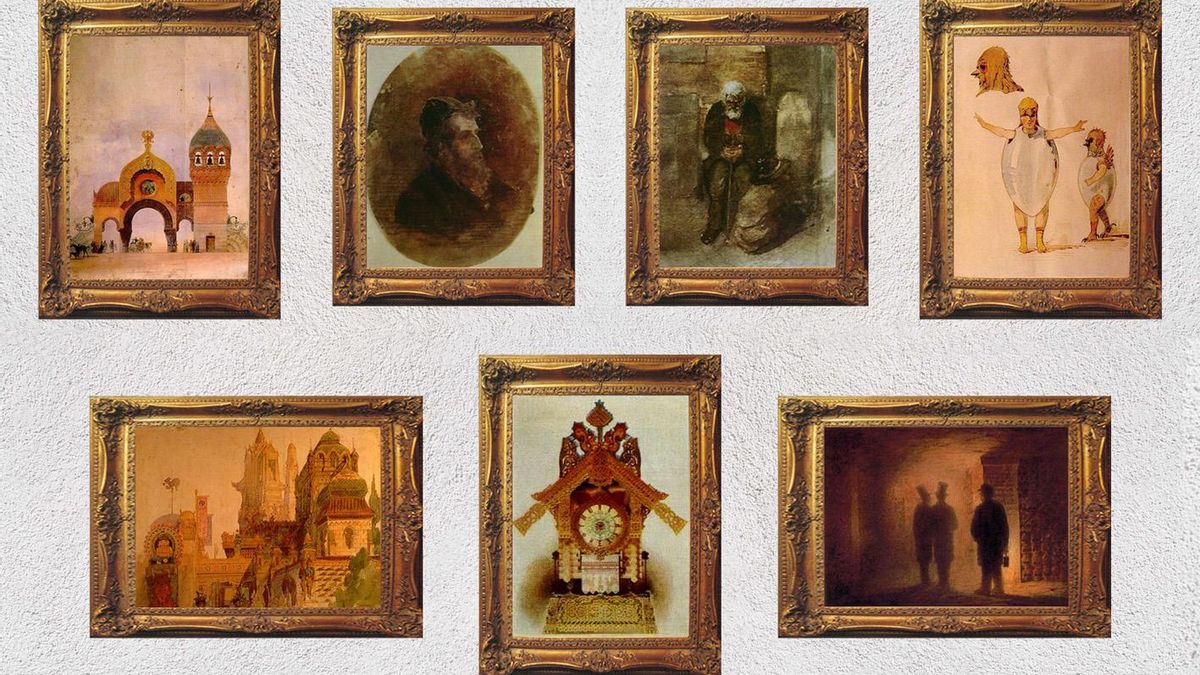 Los cuadros de Hartman que se conservan de los que describe Músorgski.