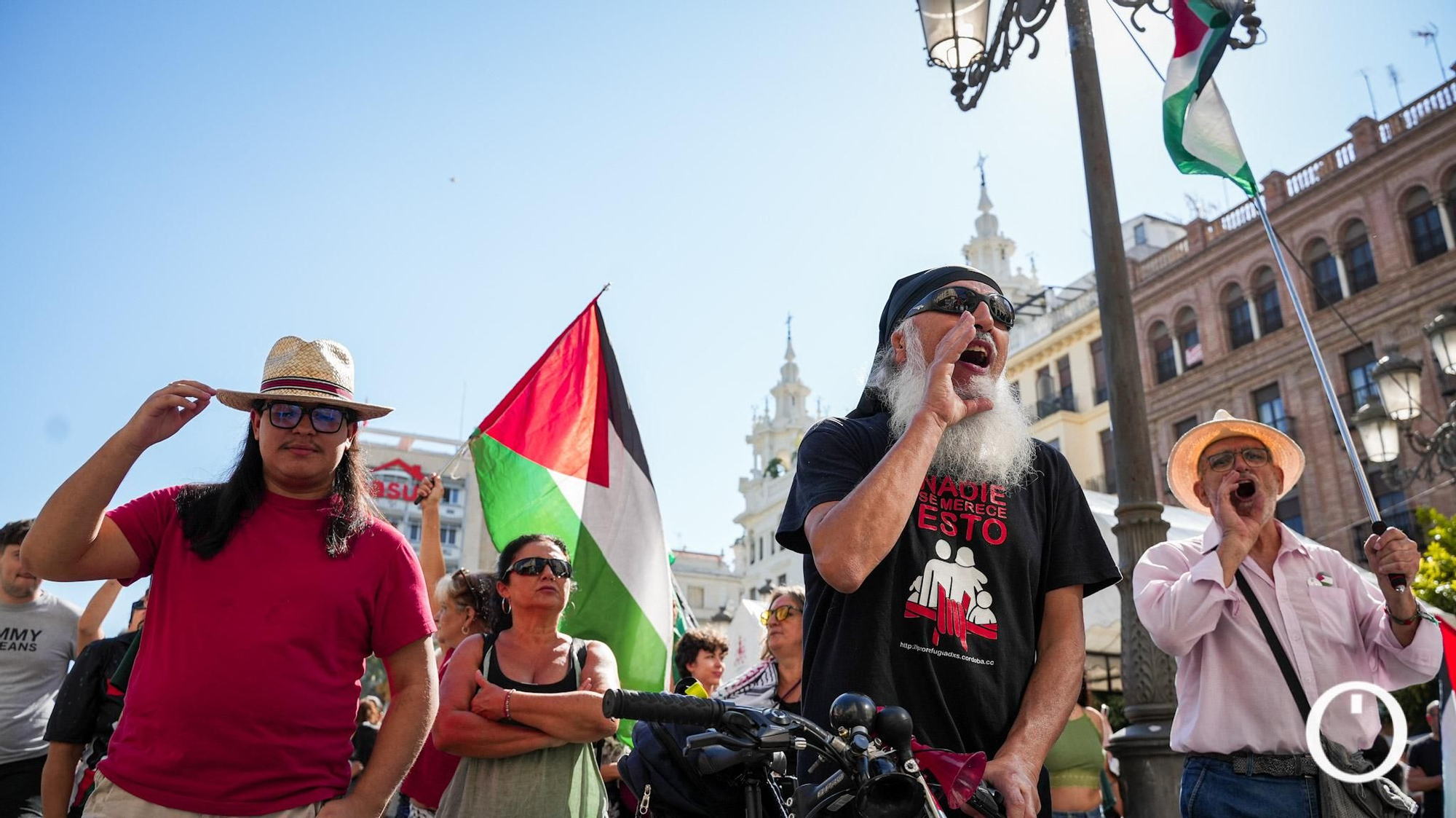 Protesta contra la detención la flotilla que transportaba ayuda hacia Palestina