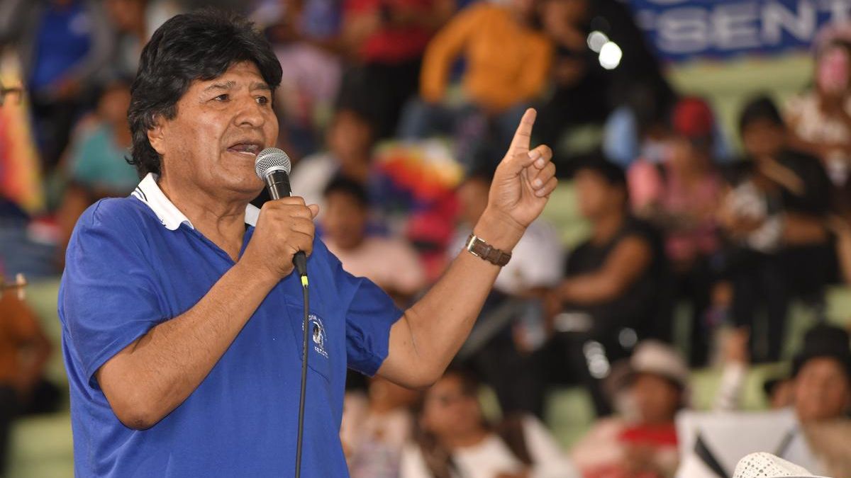 Evo Morales habla en un acto en Cochabamba, el 12 de octubre de 2024.