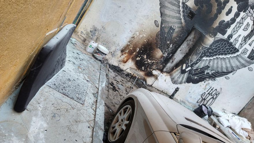 Detalle de la superficie quemada en San Dimas