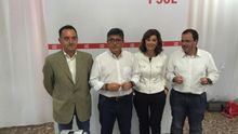 Artemi Rallo, Alfred Boix, Ana Botella y Julián López en la presentación de la campaña del PSPV-PSOE.