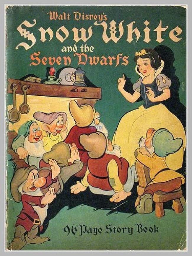 Portada de un libro de la versión de Disney de 'Blancanieves y los siete enanitos'.