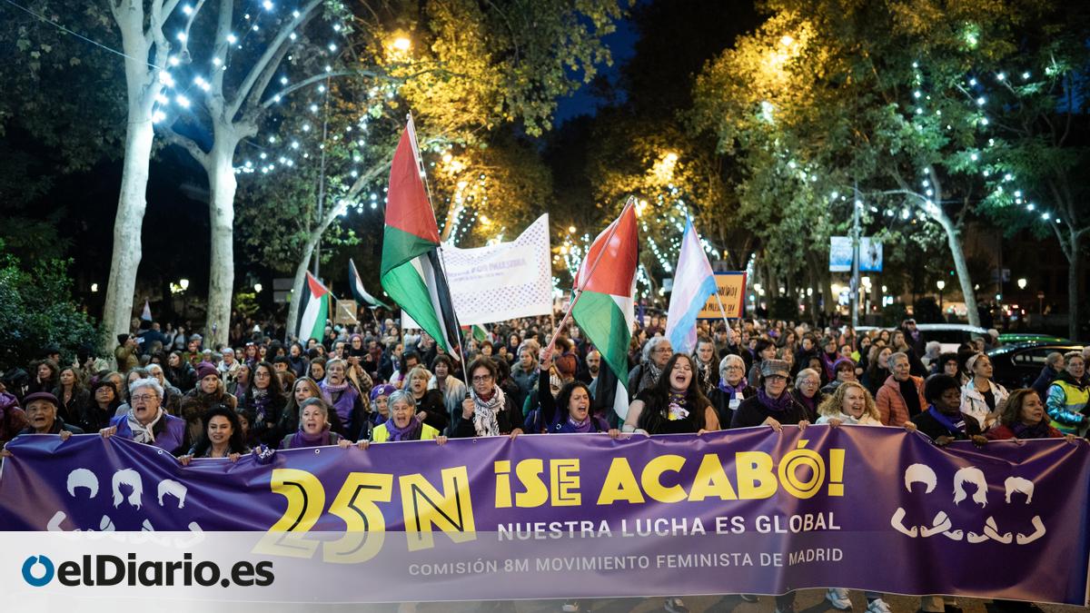 Un feminismo fracturado clama en la calle contra la violencia machista ...