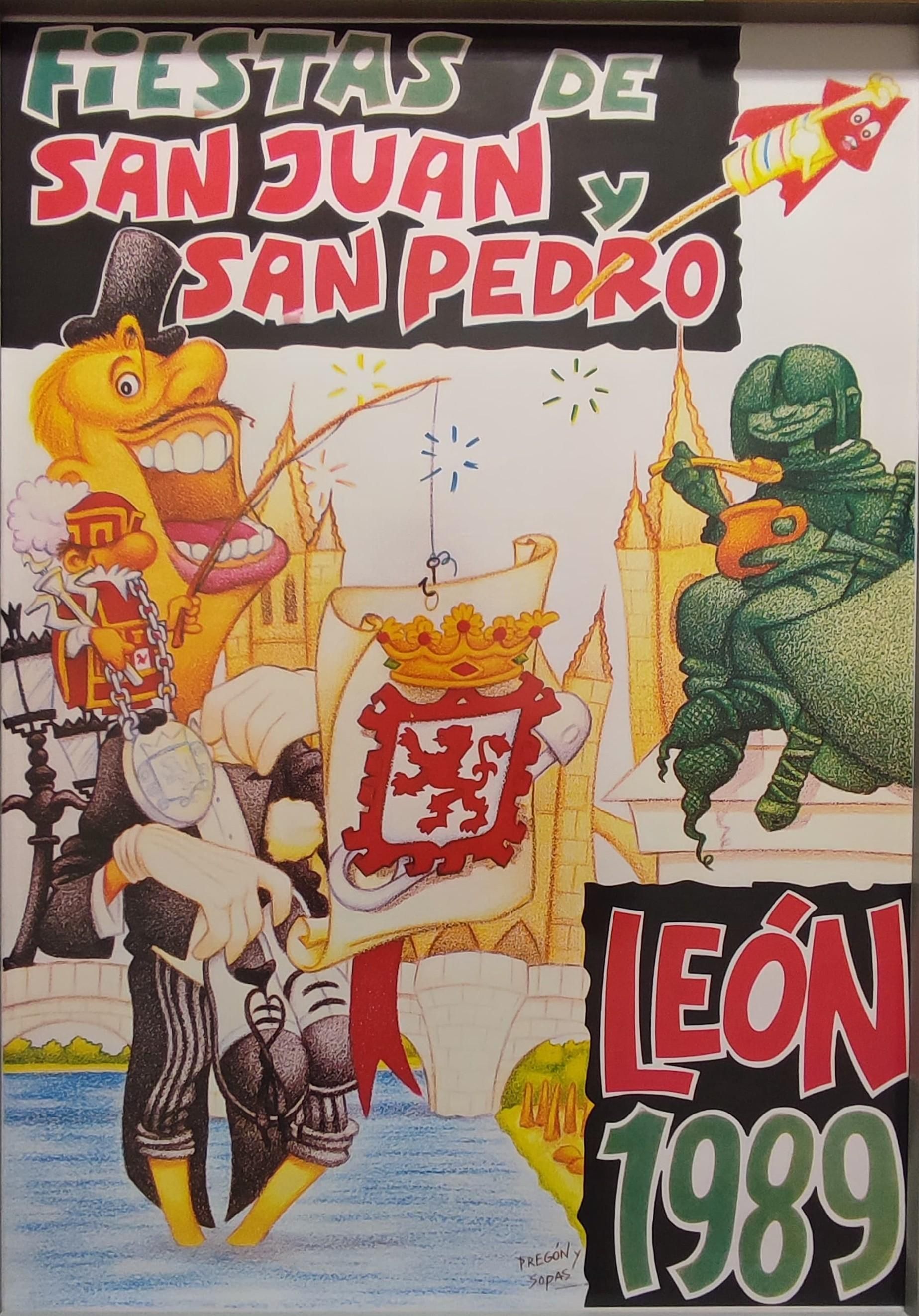 Los carteles de las fiestas de San Juan y San Pedro de León en tiempos sin IA