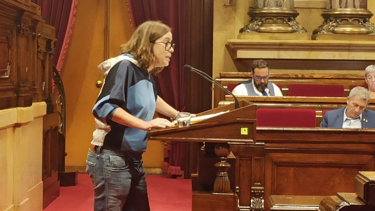 La portavoz de la CUP en el Parlament, Eulàlia Reguant, en el Debate de Políca General