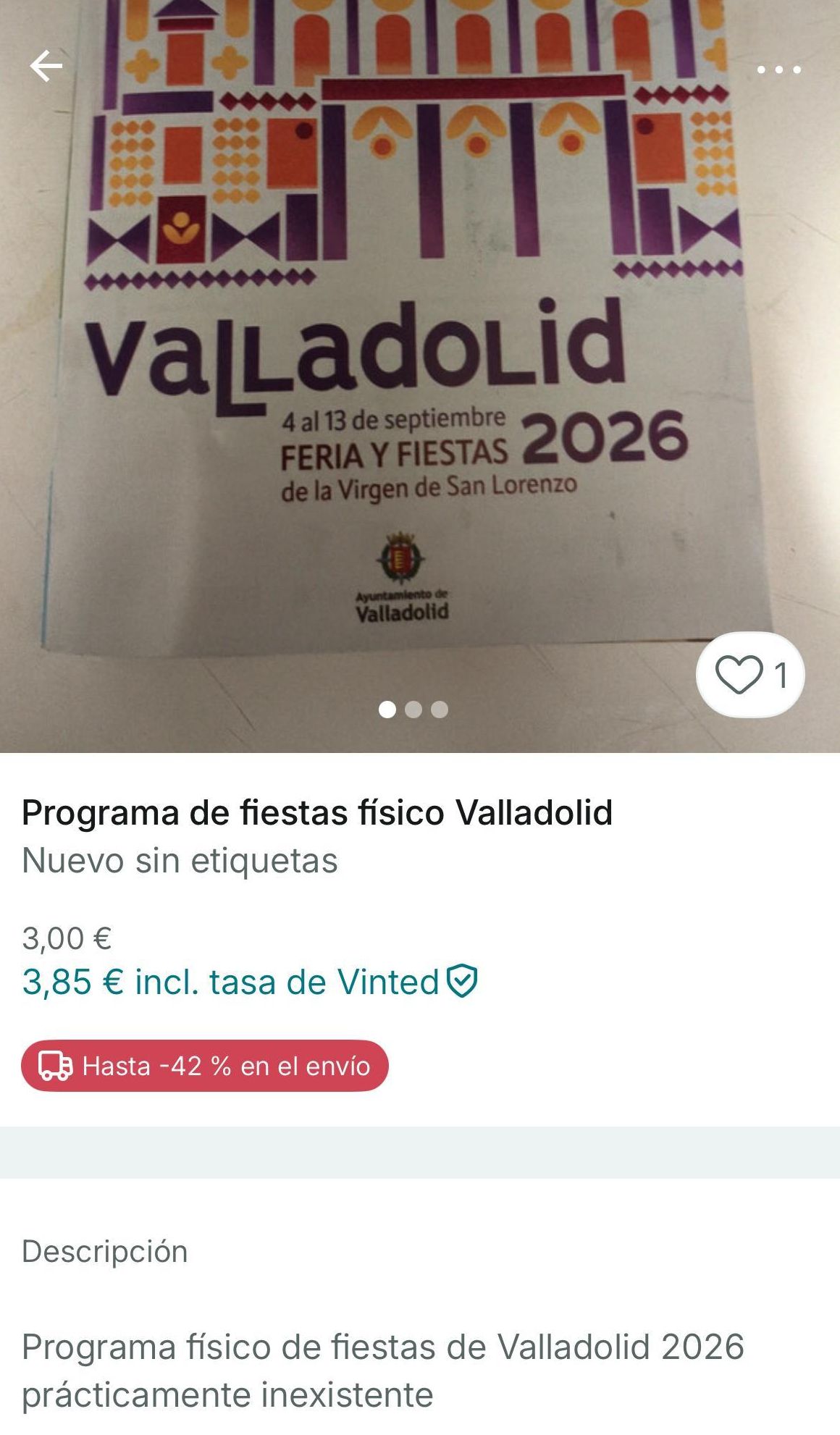Anuncio del programa de fiestas de Valladolid.