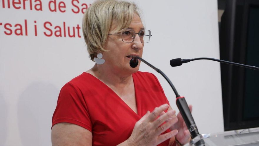 La consellera de Sanidad, Ana Barceló, en rueda de prensa.