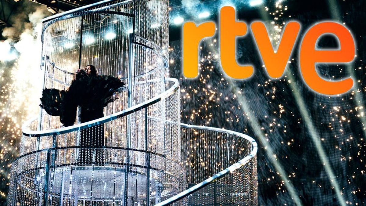 Yuval Raphael, representante de Israel en Eurovisión; y el logo de RTVE