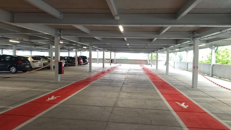 Aparcamiento de La Carmencita, en Torrelavega.