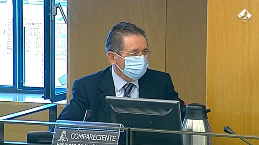 El comisario de Policía Nacional, José Antonio Rodríguez, durante su declaración en el Congreso de los Diputados