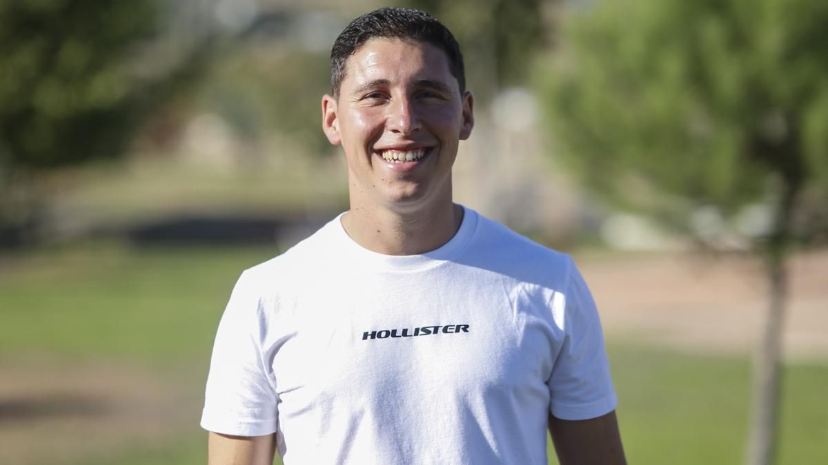 Chechu, jugador del Atlético Palma del Río que sufrió una conmoción y va a jugar la Copa del Rey