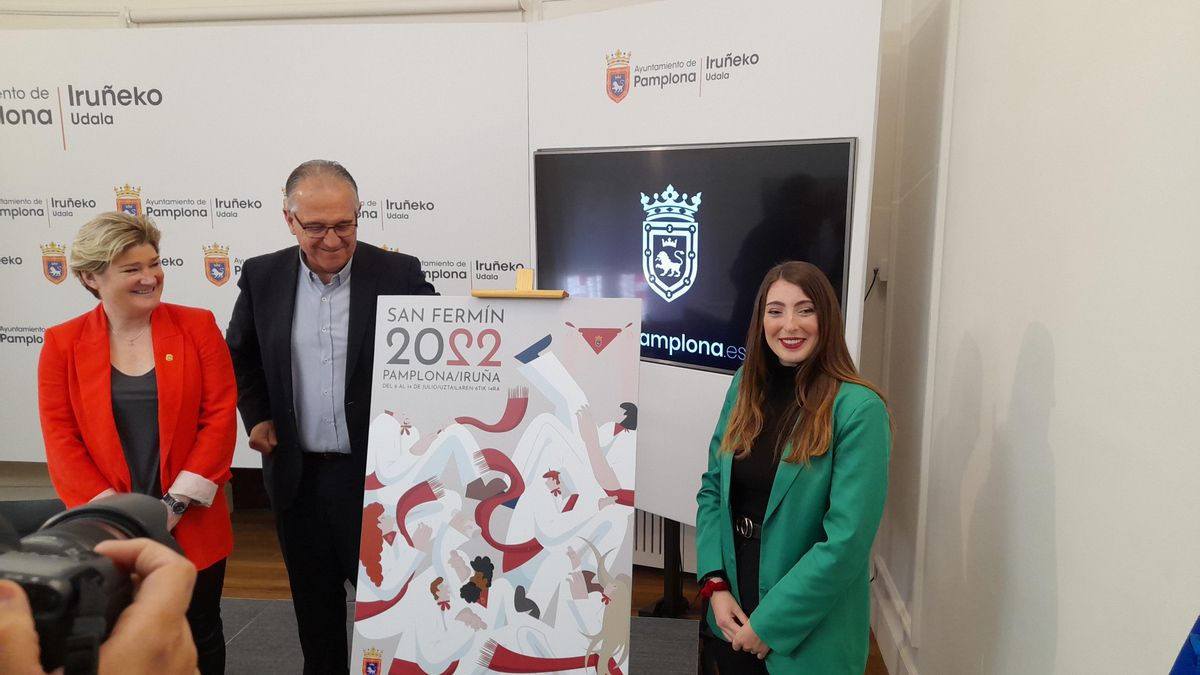 La obra ganadora del concurso del cartel de San Fermín 2022, Beti Bezala