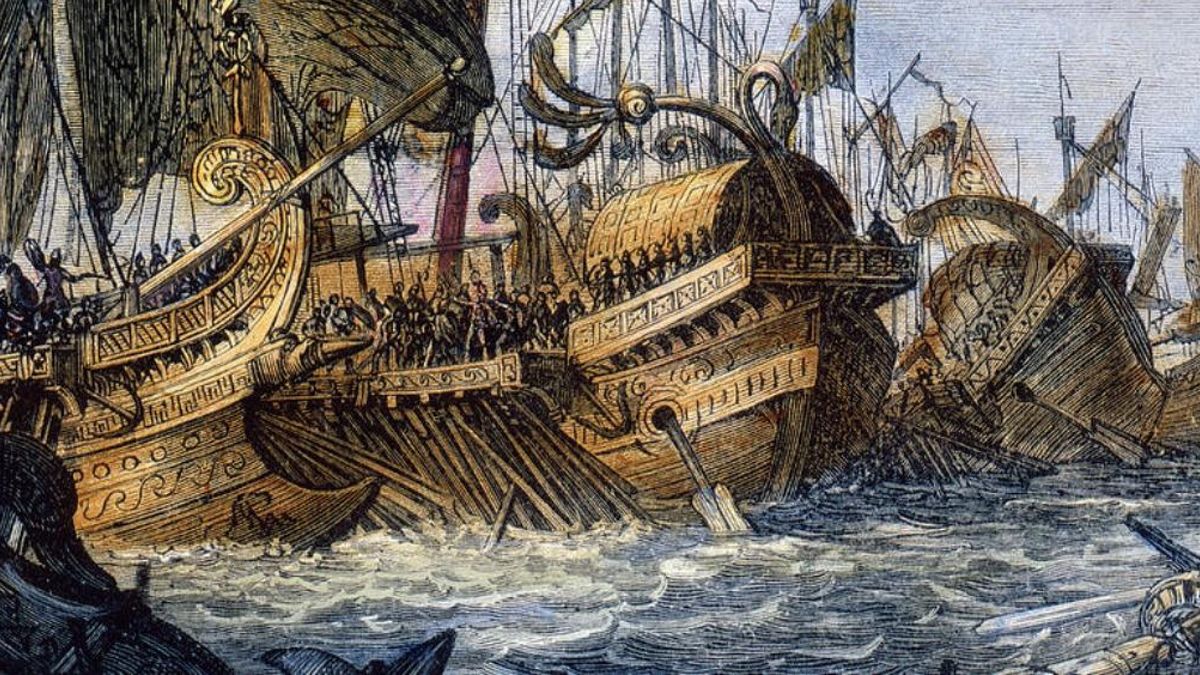 La diferencia de carga en los barcos inclinó el resultado hacia los romanos