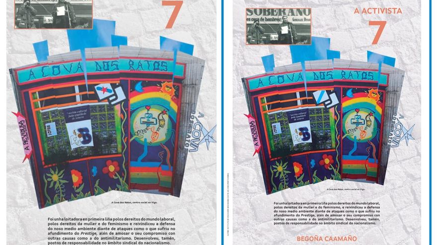 Profesorado de un instituto de Vigo denuncia que la Xunta censuró un cartel de las Letras Galegas del que retiró una estrella roja