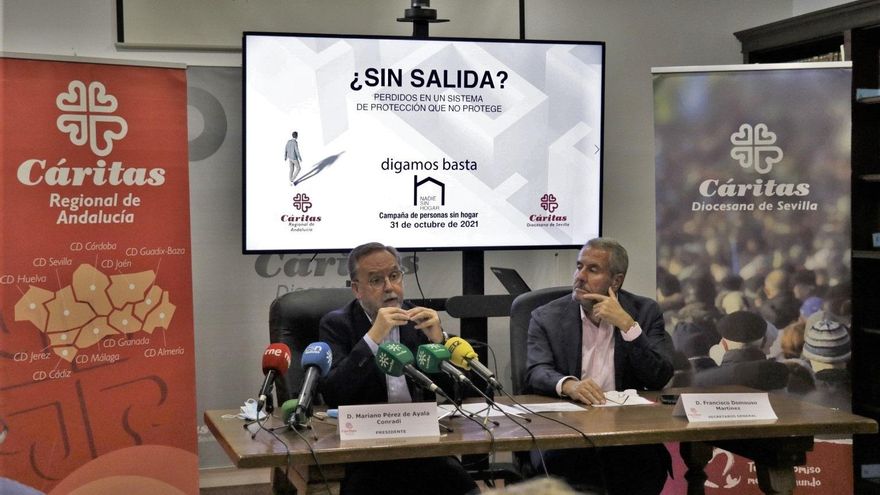 Pérez de Ayala y Francisco Domouso, en la rueda de prensa.