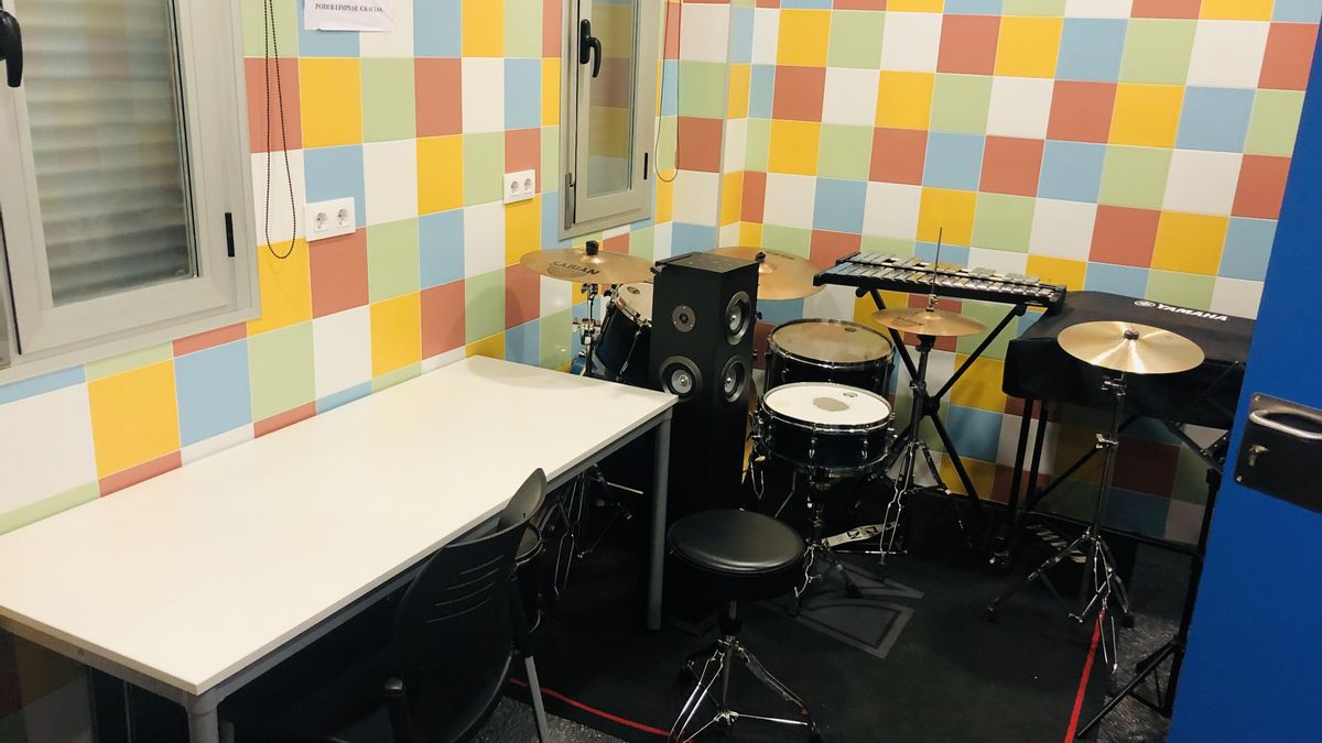 Espacio donde se imparte la clase de percusión de la Banda de El Palmar