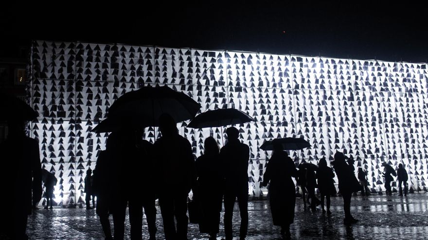 La Plaza Mayor durante el Festival Internacional de la Luz