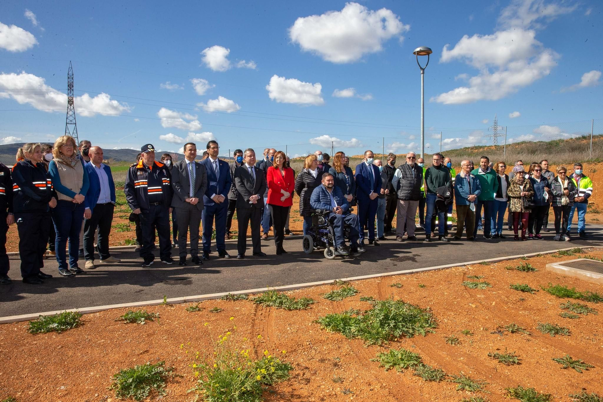 Emiliano García-Page junto a miembros del Gobierno y de la Diputación de Ciudad Real en Argamasilla de Calatrava