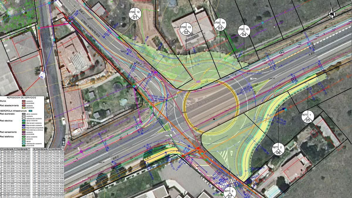 El MInisterio señala las fincas a expropiar para la nueva rotonda de Montejos en la carretera León-Astorga