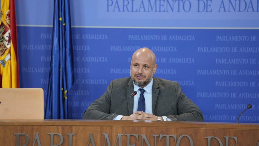 El portavoz adjunto del Grupo Vox en el Parlamento andaluz, Rodrigo Alonso, este miércoles
