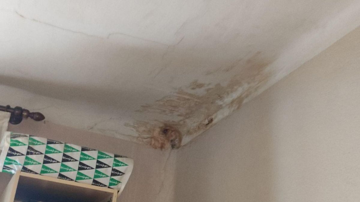 Humedad en una de las habitaciones de la vivienda.