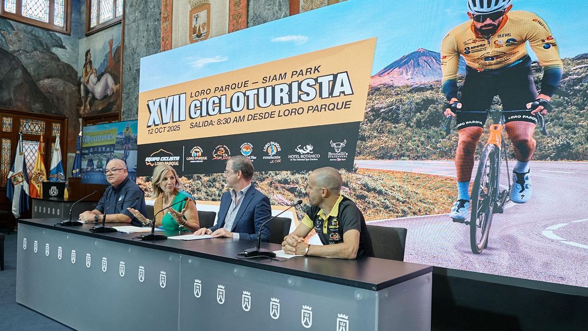 El Cabildo de Tenerife acoge la presentación de la XVII Cicloturista Loro Parque-Siam Park