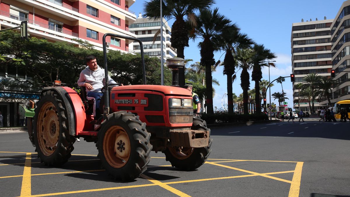Así se vivió la protesta de agricultores y ganaderos en Gran Canaria