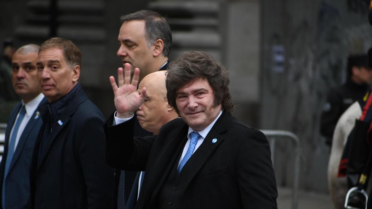 El presidente argentino, Javier Milei, durante el Tedeum en la Catedral Metropolitana, a 25 de mayo de 2026.