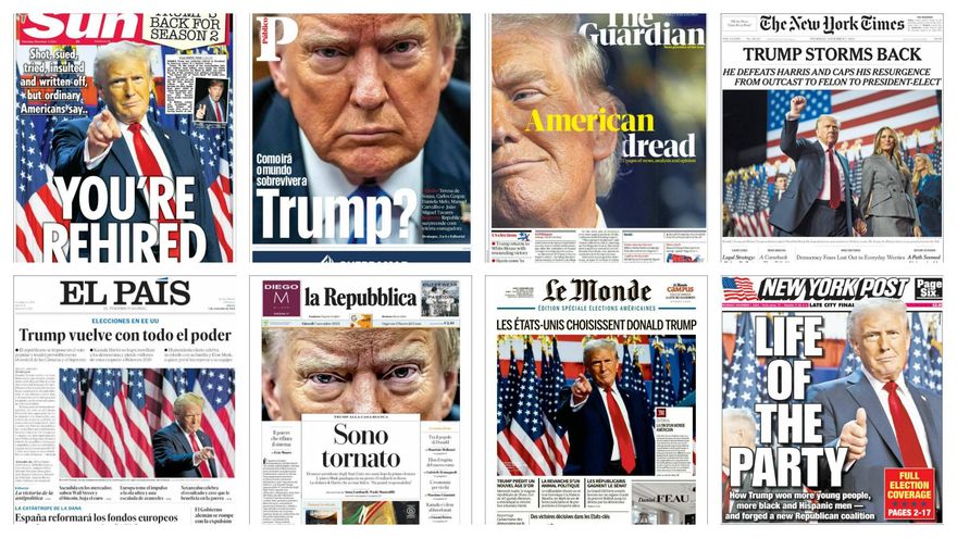 Las tapas de los diarios del mundo, con el regreso de Trump a la Casa Blanca