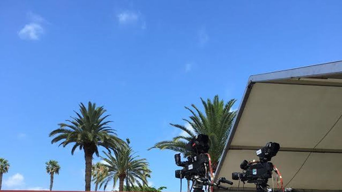 FOTOGALERÍA | Preparativos del acto de Rajoy en Gran Canaria